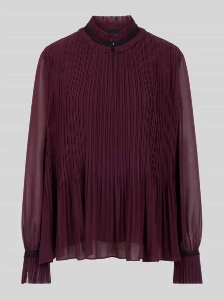Bluzka z długim rękawem z kołnierzem z falbanami z wycięciem Marc Cain
