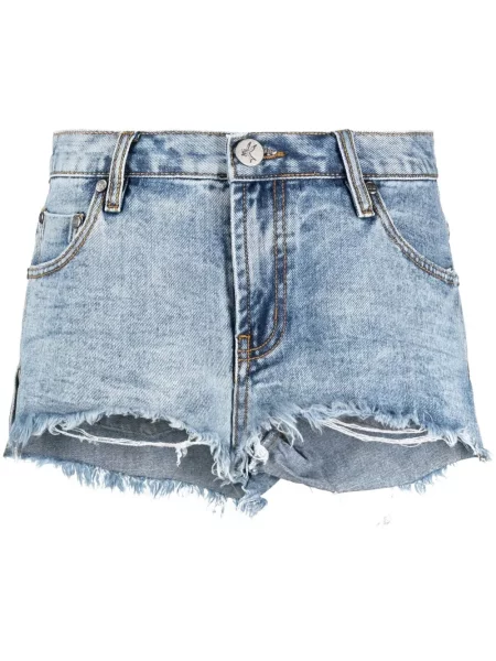 Pantaloni scurți din denim One Teaspoon albastru
