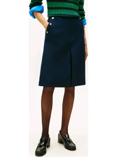 Tommy Hilfiger Fustă trapez Bleumarin