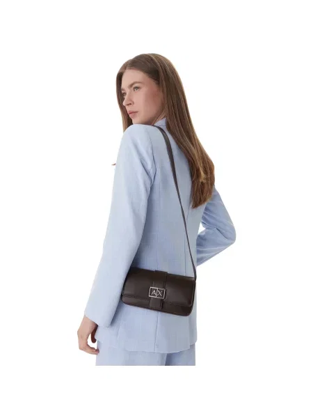 Armani Exchange Geantă poștaș maro