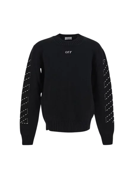 Dzianinowy sweter Off-white biały