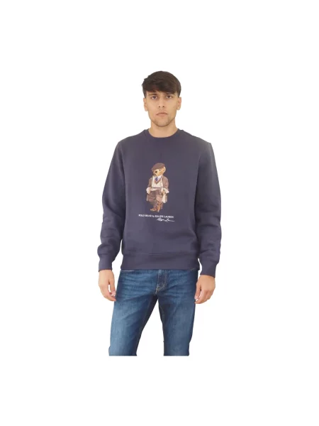 Bluza z kapturem Ralph Lauren z kapturem niebieska