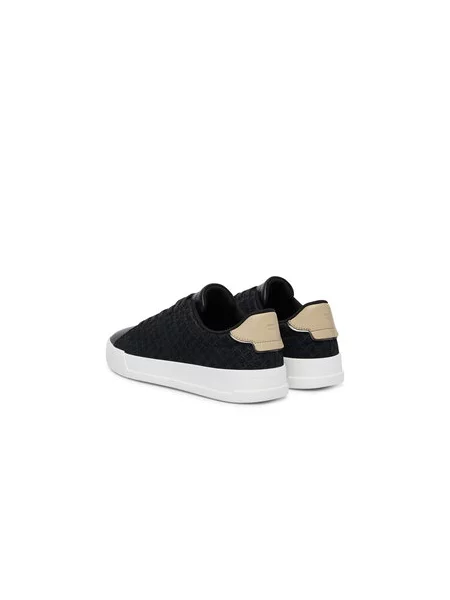 Sportcipők Tommy Hilfiger Th Court Lth Mix Monogram fekete