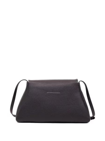Geanta de piele Mm6 Maison Margiela din piele negru