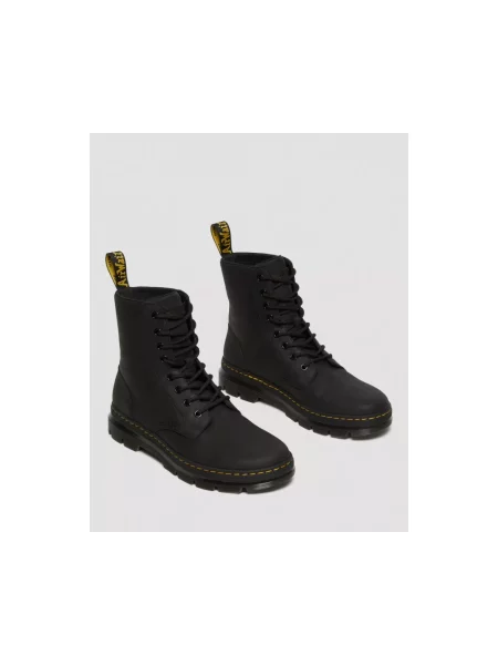 Botki Dr. Martens sznurowane koronkowe czarne
