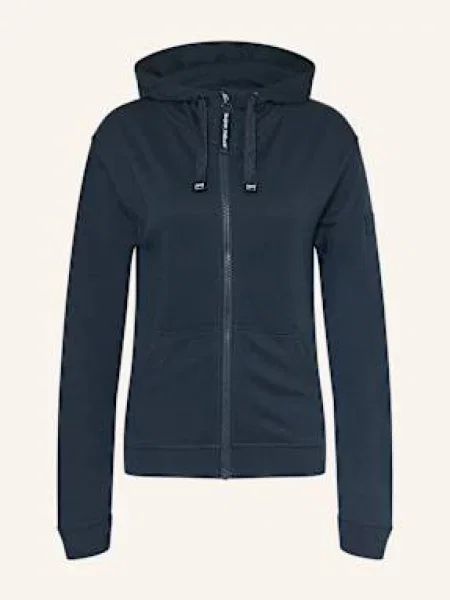 Super.Natural Bluza Rozpinana Solution Bio Z Wełną Merino blau granatowa