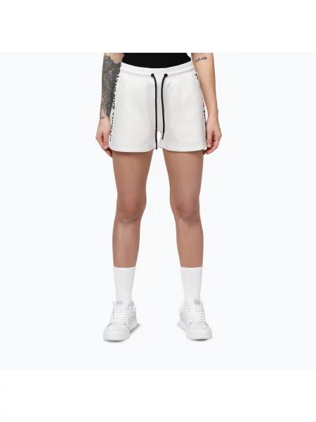 Pantaloni scurți pentru femei Pitbull Explory Tape off white alb