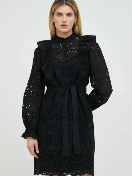 Bruuns Bazaar rochie din Sienna Kandra mini drept negru