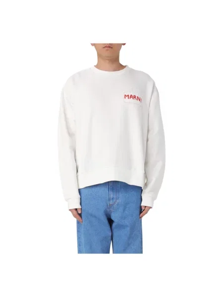 Bluza sportowa Marni z logo polarowa niebieska