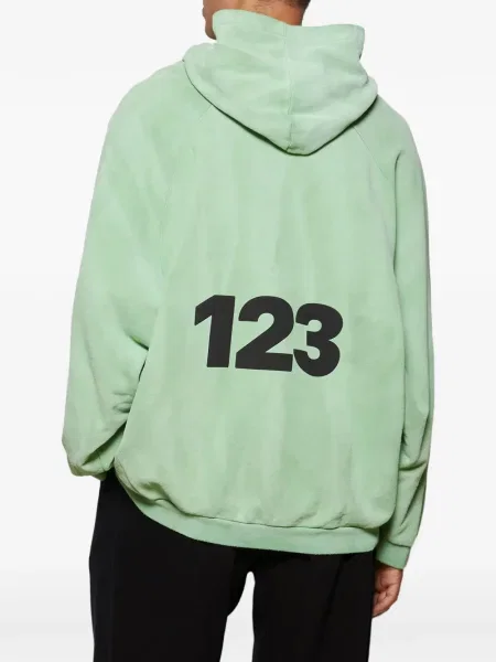 Hanorac cu glugă Rrr123 cu imagine verde