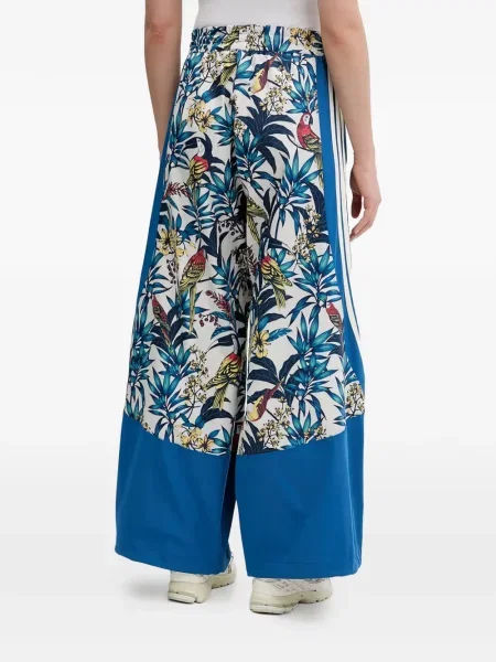 Pantaloni Adidas tricotate cu autograf alergare albastru