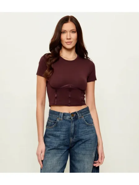 Pinko Bluză VEDUTA | Cropped Fit bordo