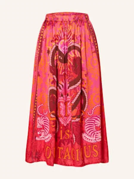 Miss Goodlife Spódnica Satynowa Smiling pink różowa