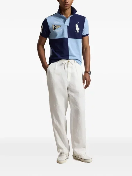 Șosete Polo Ralph Lauren cu broderie în carouri de flanelă verde