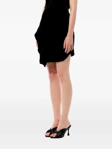 Fustă Balenciaga asimetrică drapată negru