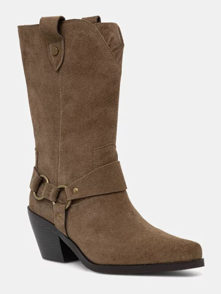 Kabojski škornji iz semiša Answear.LAB rjava