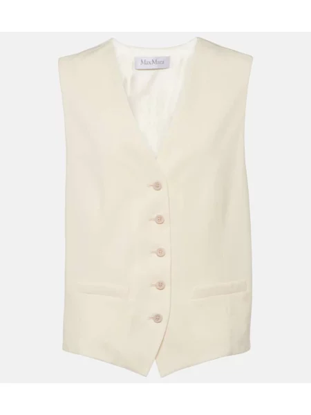 Vestă Max Mara de lână alb