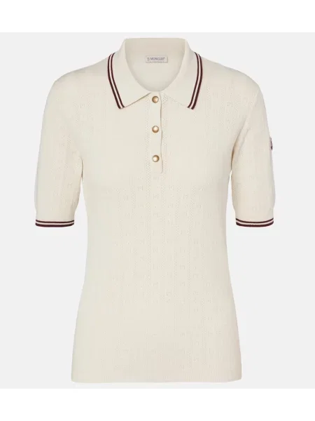 Polo Moncler alb