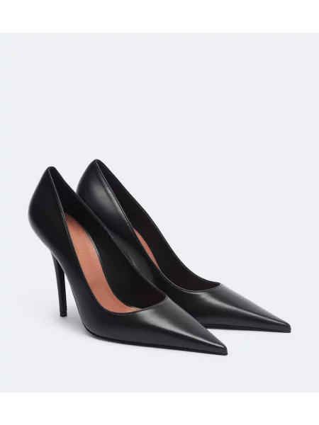 Pantofi cu toc Amina Muaddi din piele negru