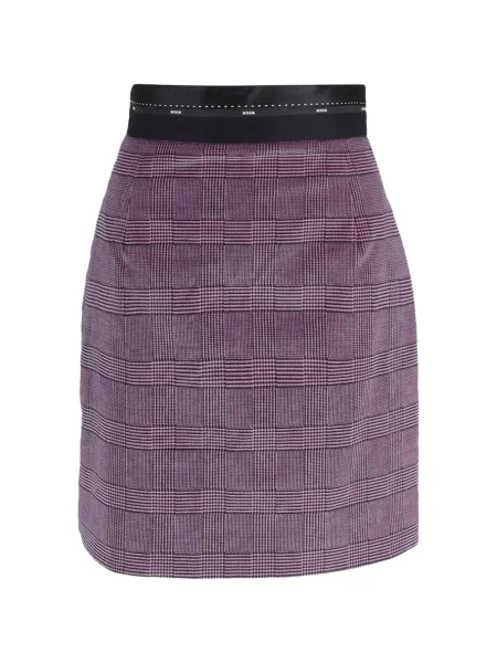 Osłona spódnica ołówkowa Msgm w kratkę różowa