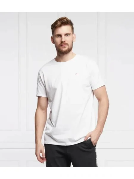 Tommy Jeans tricou TJM ORIGINAL JERSEY alb