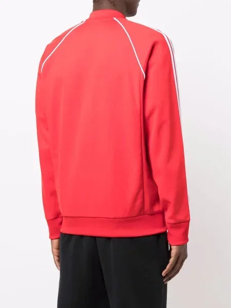 Geacă Adidas cu broderie alergare roșu