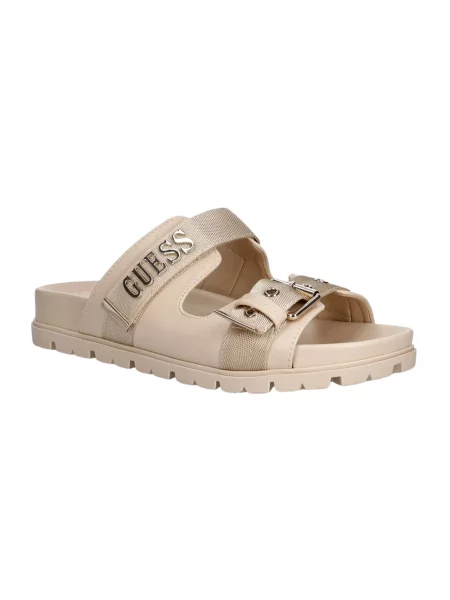 Klapki Guess beżowe