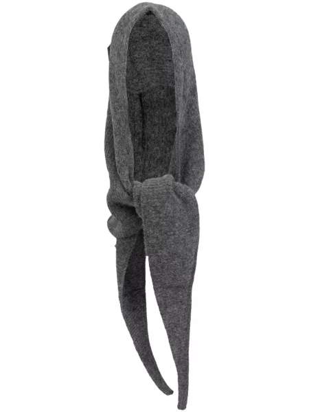 Fular Ganni tricotate gri