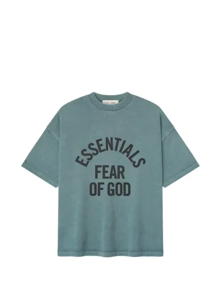 Tricou Fear Of God cu imagine albastru