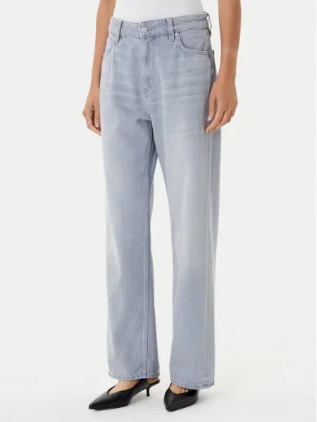 BOSS Дънки Crossroad Сив Boyfriend Fit синьо