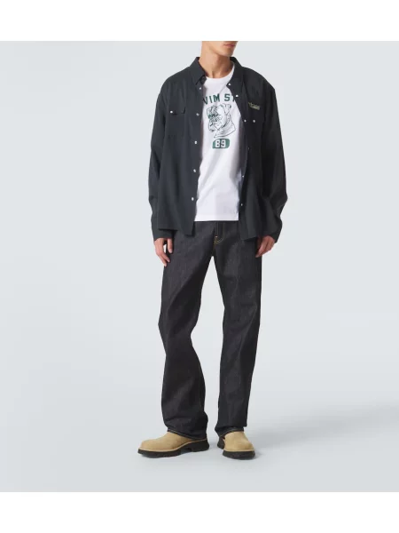 Tricou Visvim cu imagine din jerseu alb