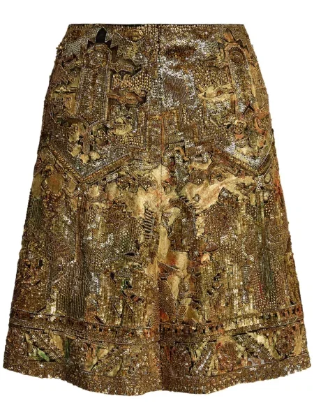 Fusta mini Ralph Lauren Collection auriu