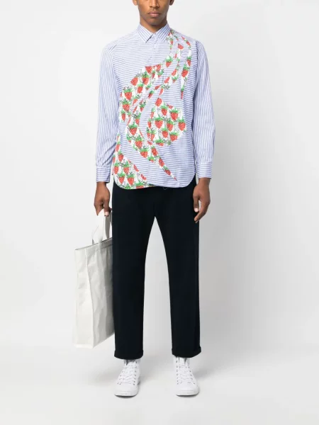 Raštuota marškiniai Comme Des Garçons Shirt mėlyna