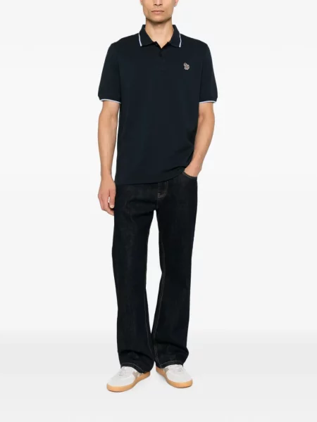 Tricou polo Ps Paul Smith cu model zebră albastru