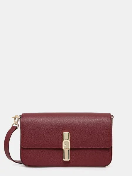 Geanta de piele Furla roșu