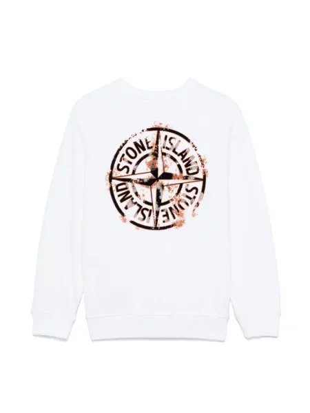 Bluza polarowa dziecięca Stone Island biała