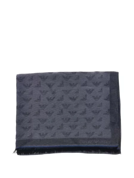 Fular Emporio Armani din jacard albastru