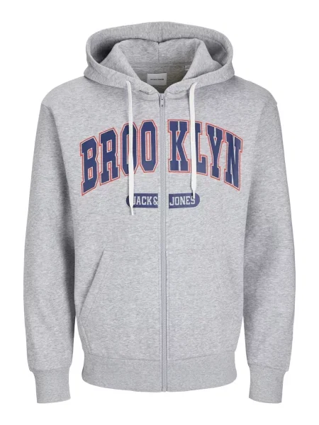 JACK & JONES Hanorac Bradley albastru închis / amestecat / roșu gri