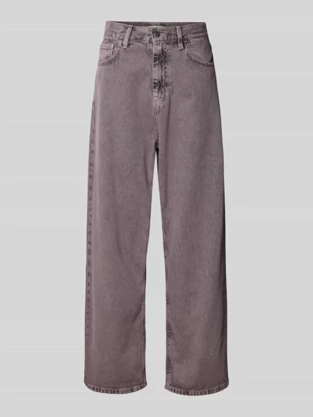 Jeansy o kroju relaxed fit z czystej bawełny model ‘Brandon’ Carhartt Work In Progress różowe
