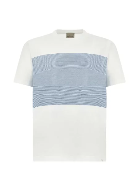 Tricou Paul & Shark cu dungi alb