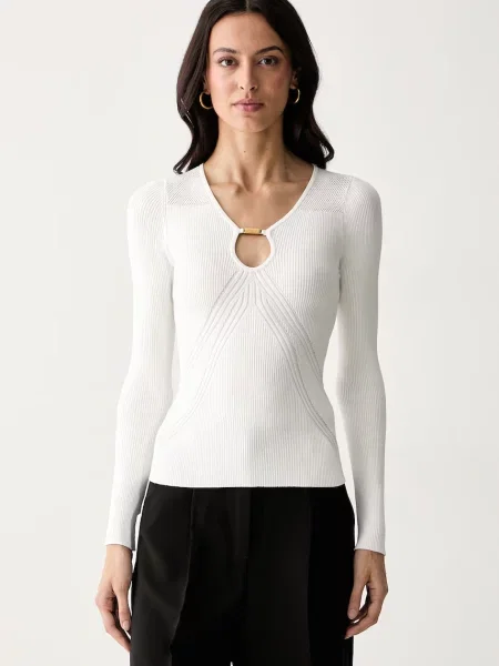 Marciano by Guess pulover pentru femei cu vâscoză JAMILA bej