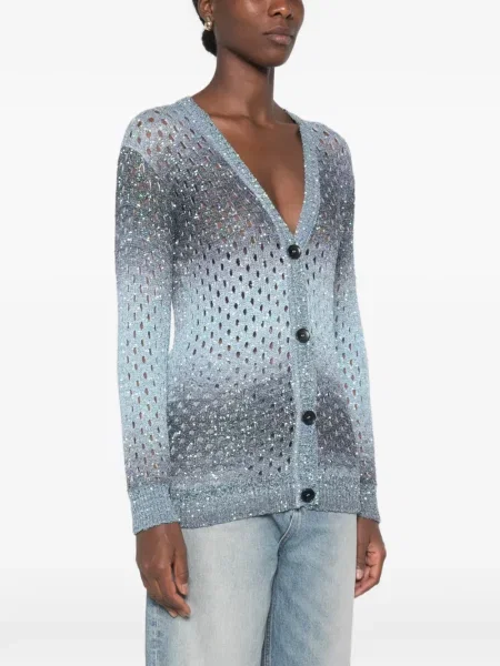 Cardigan Etro cu paiete albastru