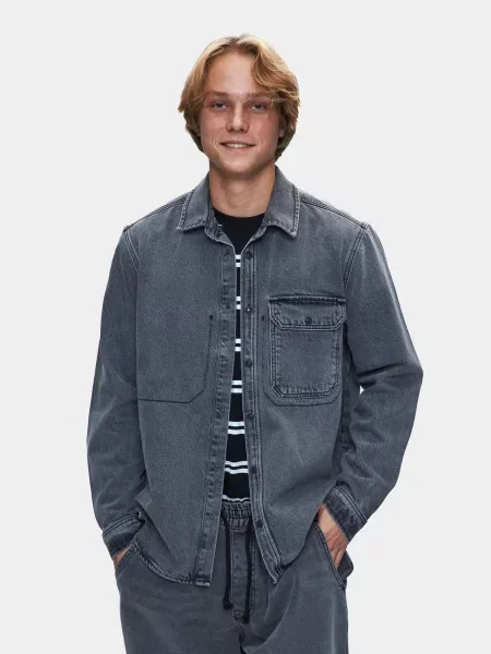 Сорочка повсякденна LTB Jeans світло-сірий бавовна/ліоцел сіра