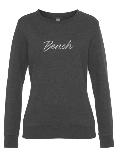 BENCH Majica antracit bela