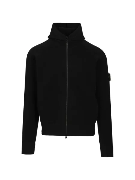Hanorac cu glugă Stone Island cu strasuri negru