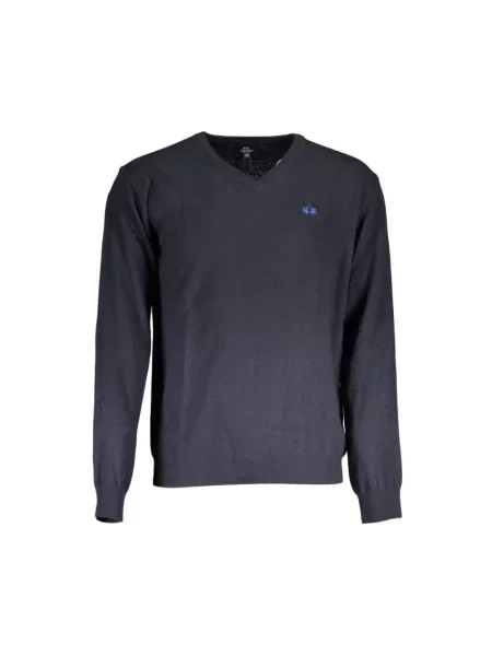 Sweter La Martina elegancki niebieski