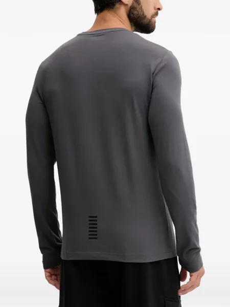 Μακρύς μπλούζα Ea7 Emporio Armani με σχέδιο γκρι