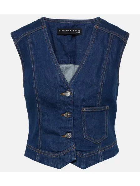 Vestă denim Veronica Beard albastru