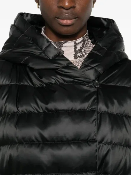 Palton Max Mara cu glugă negru