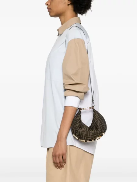 Mini rankinė Fendi Fendigraphy ruda